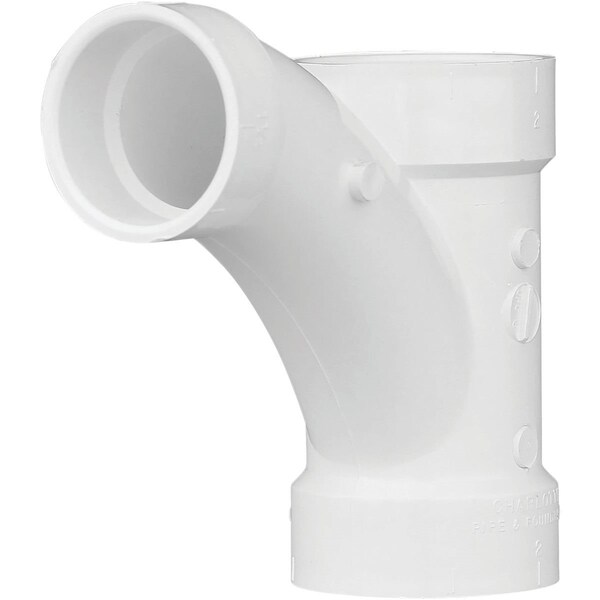 Charlotte Pipe And Foundry 2 In. X 2 In. X 1-1/2 In. Reducing Tee-Wye PVC Tee PVC 00502 0800HA - main